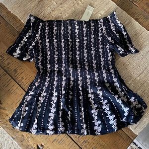 Floral Off The Shoulder Top - L